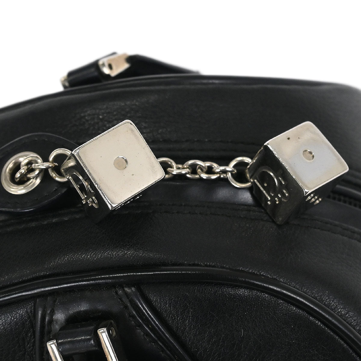 Christian Dior Black Gambler Dice Handbag