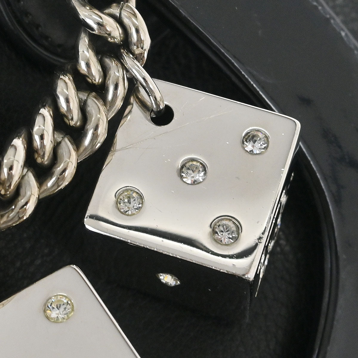 Christian Dior Black Gambler Dice Handbag