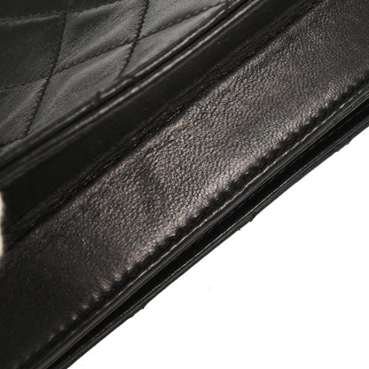 Chanel 2006-2008 Black Lambskin Turnlock Mini Full Flap Shoulder Bag