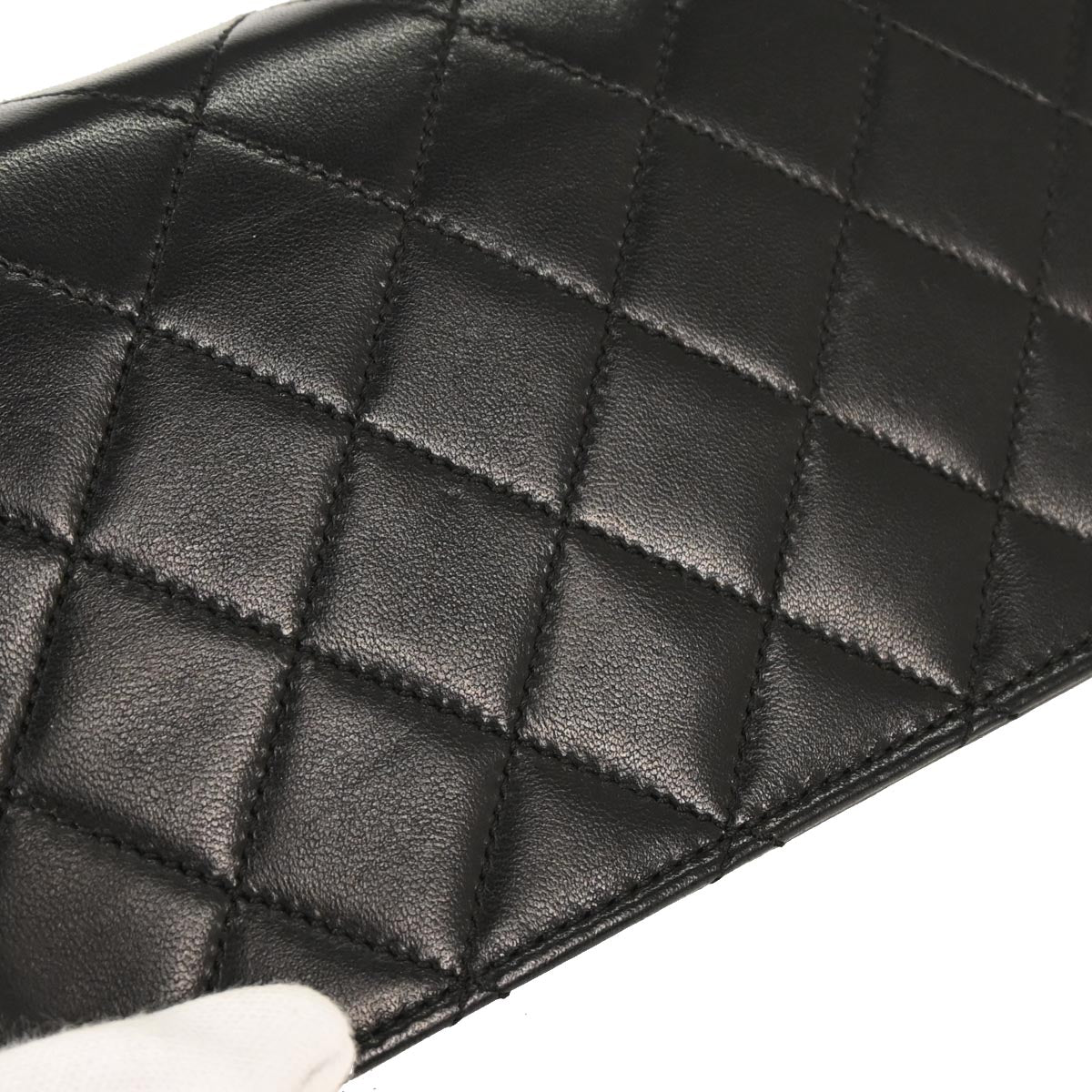 Chanel 2006-2008 Black Lambskin Turnlock Mini Full Flap Shoulder Bag