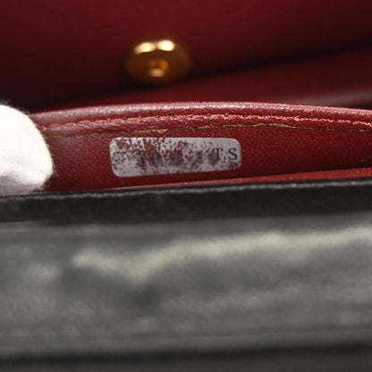 Chanel 2006-2008 Black Lambskin Turnlock Mini Full Flap Shoulder Bag