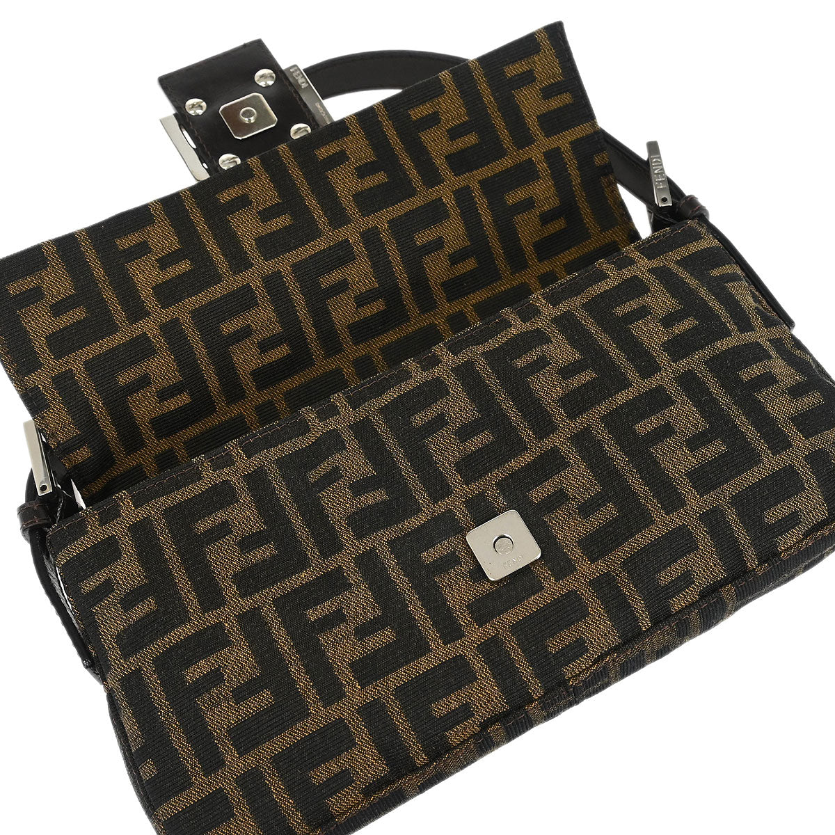 Fendi Brown Zucca Baguette Handbag