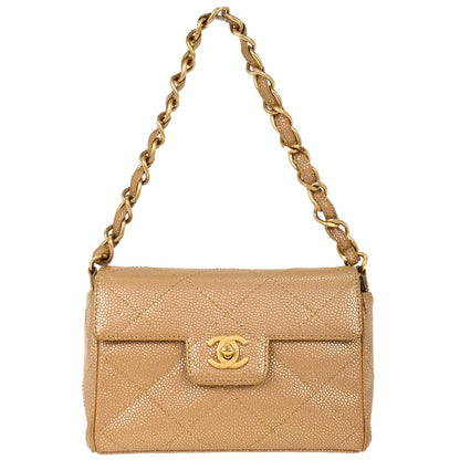 Chanel Beige Caviar Handbag