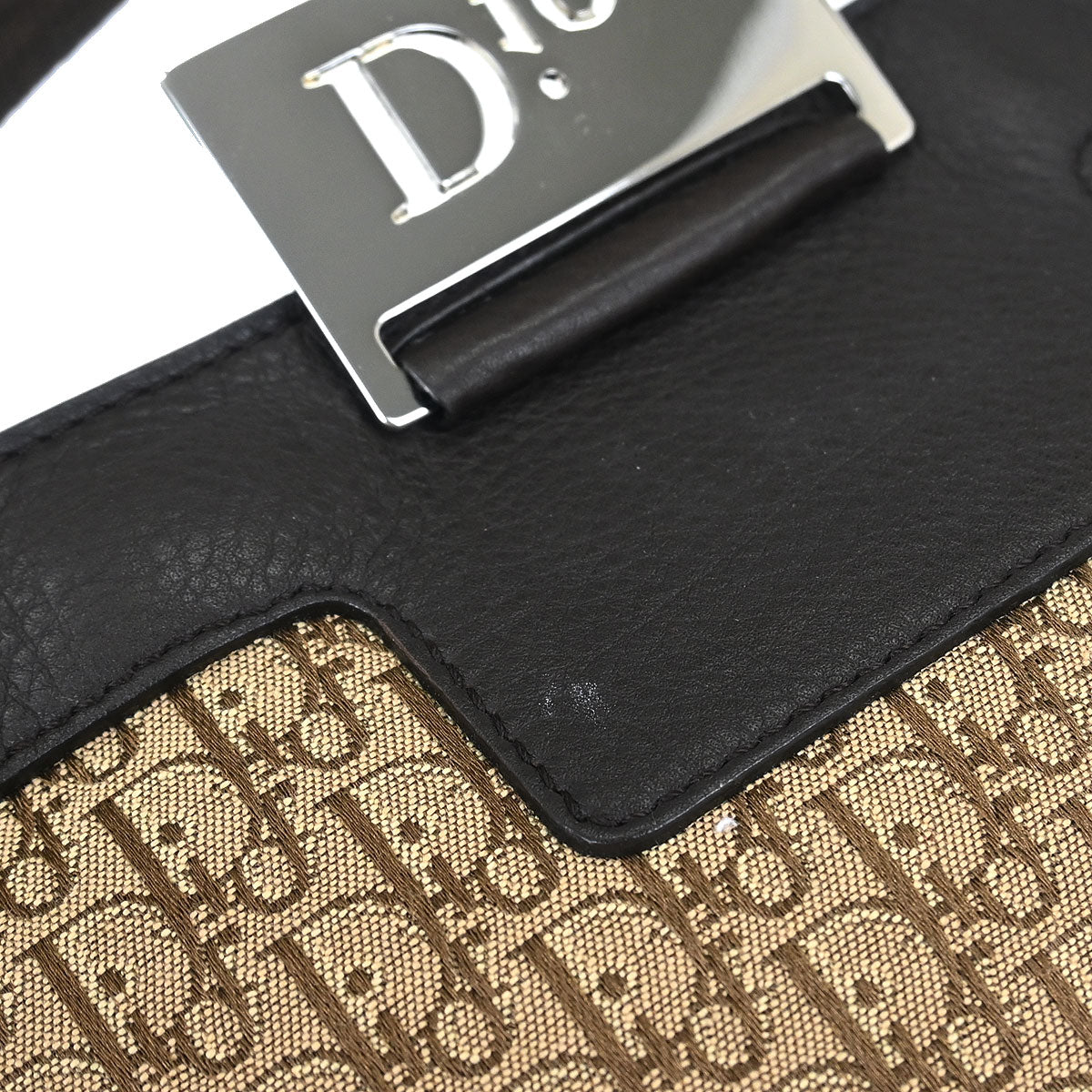 Christian Dior Brown Beige Street Chic Trotter Handbag