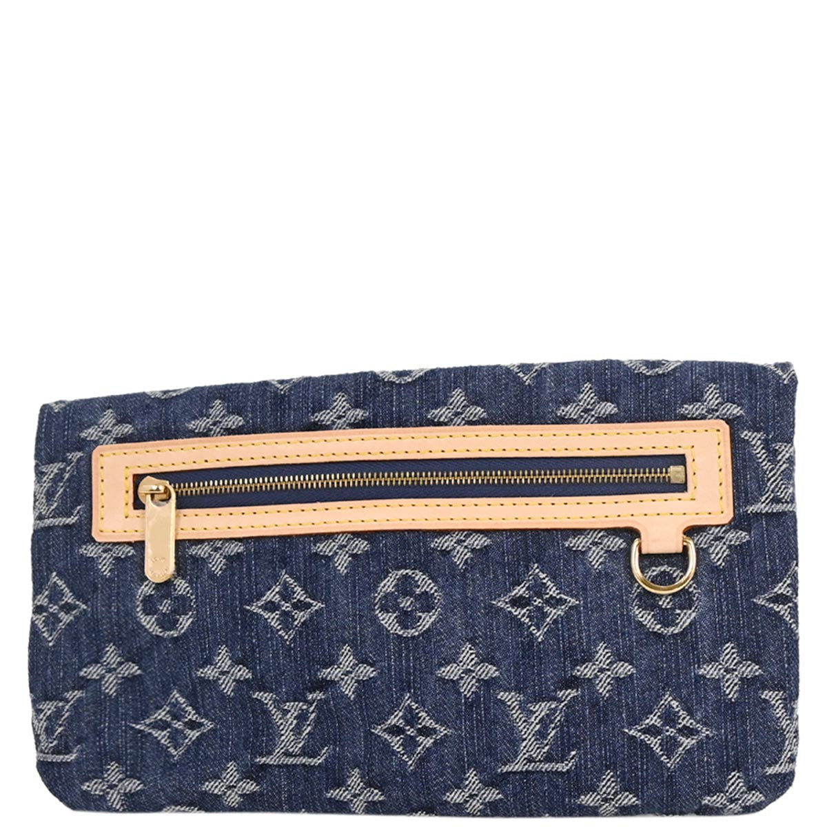 Louis Vuitton Blue Monogram Denim Pochette Plat Clutch M95007