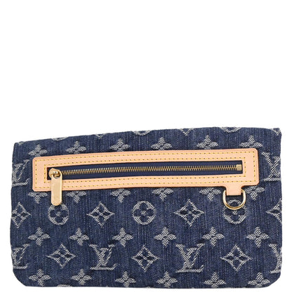 Louis Vuitton Blue Monogram Denim Pochette Plat Clutch M95007