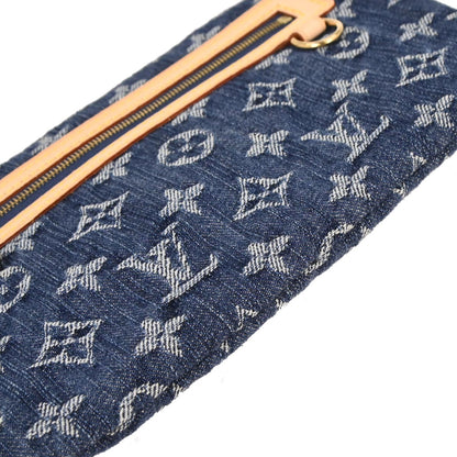 Louis Vuitton Blue Monogram Denim Pochette Plat Clutch M95007