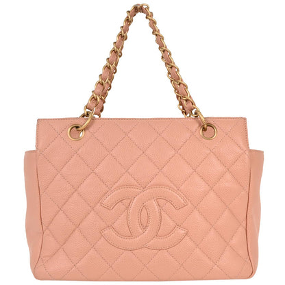 Chanel Pink Caviar Tote Chain Handbag