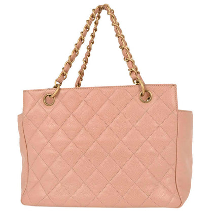 Chanel Pink Caviar Tote Chain Handbag