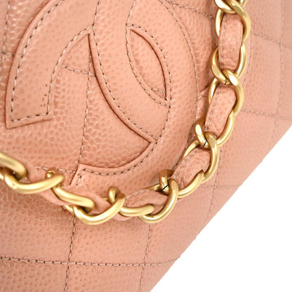 Chanel Pink Caviar Tote Chain Handbag