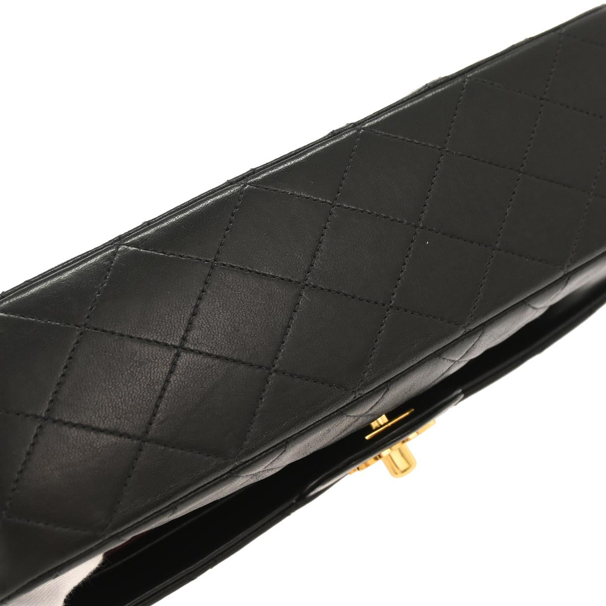 Chanel Black Lambskin Medium Classic Double Flap Shoulder Bag