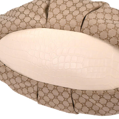 Celine * Beige Canvas Macadam 2way Shoulder Tote Handbag