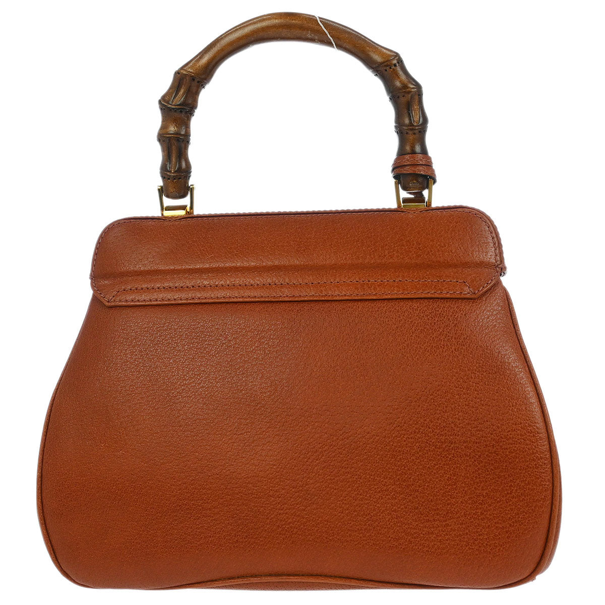 Gucci Brown Pigskin Lady Lock Bamboo Handbag
