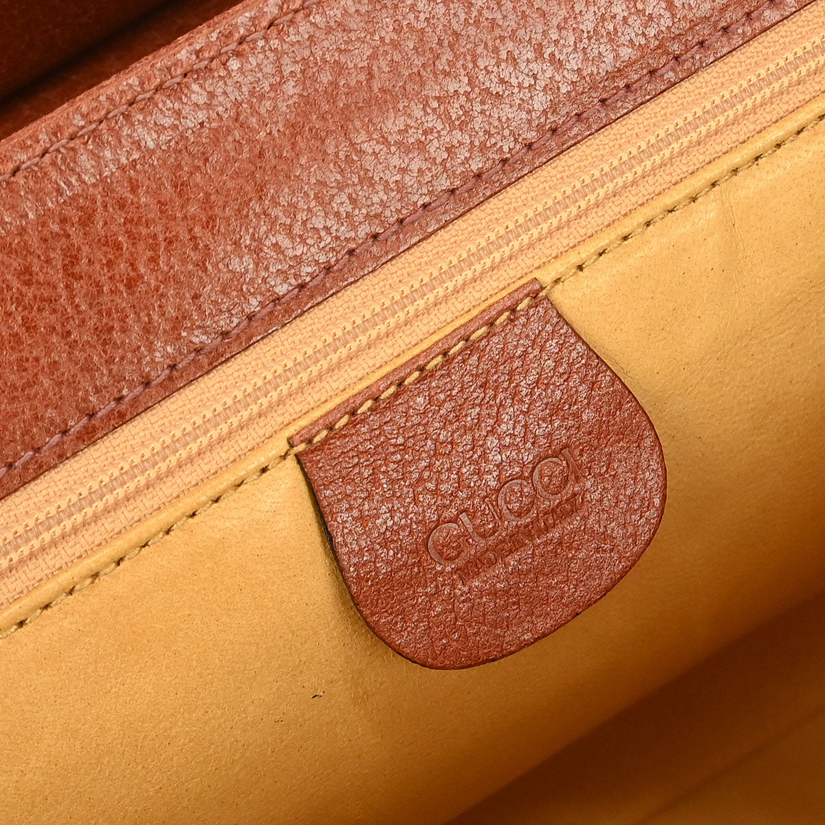 Gucci Brown Pigskin Lady Lock Bamboo Handbag