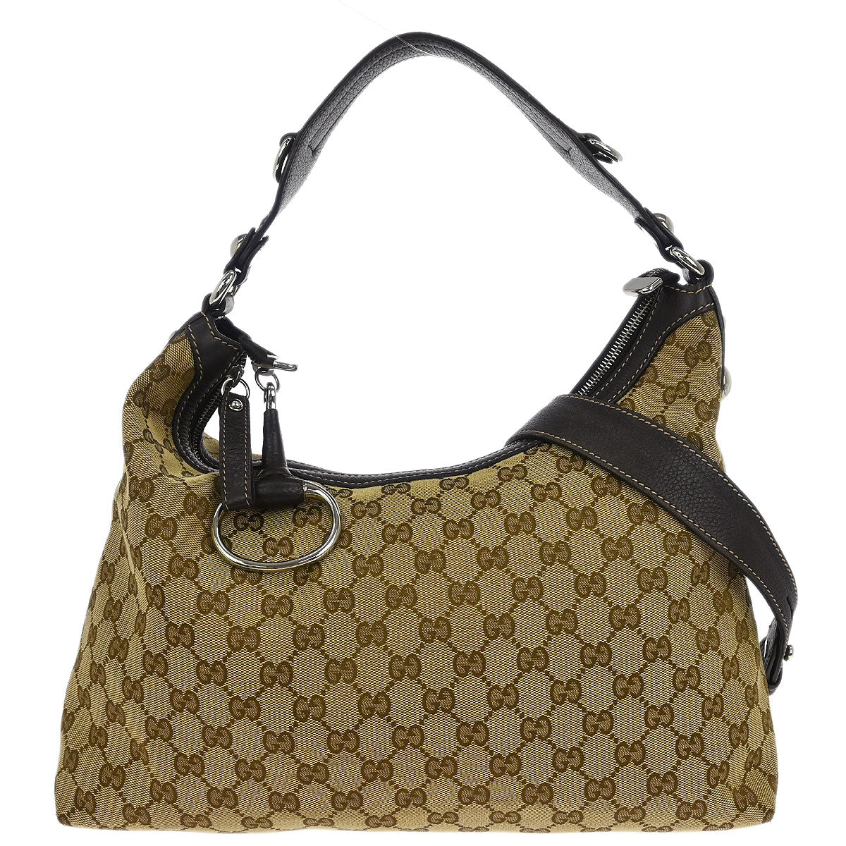 Gucci Beige Canvas GG Hobo 2way Shoulder Handbag