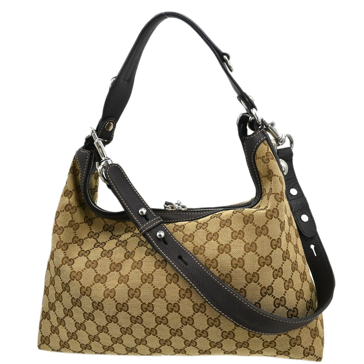 Gucci Beige Canvas GG Hobo 2way Shoulder Handbag