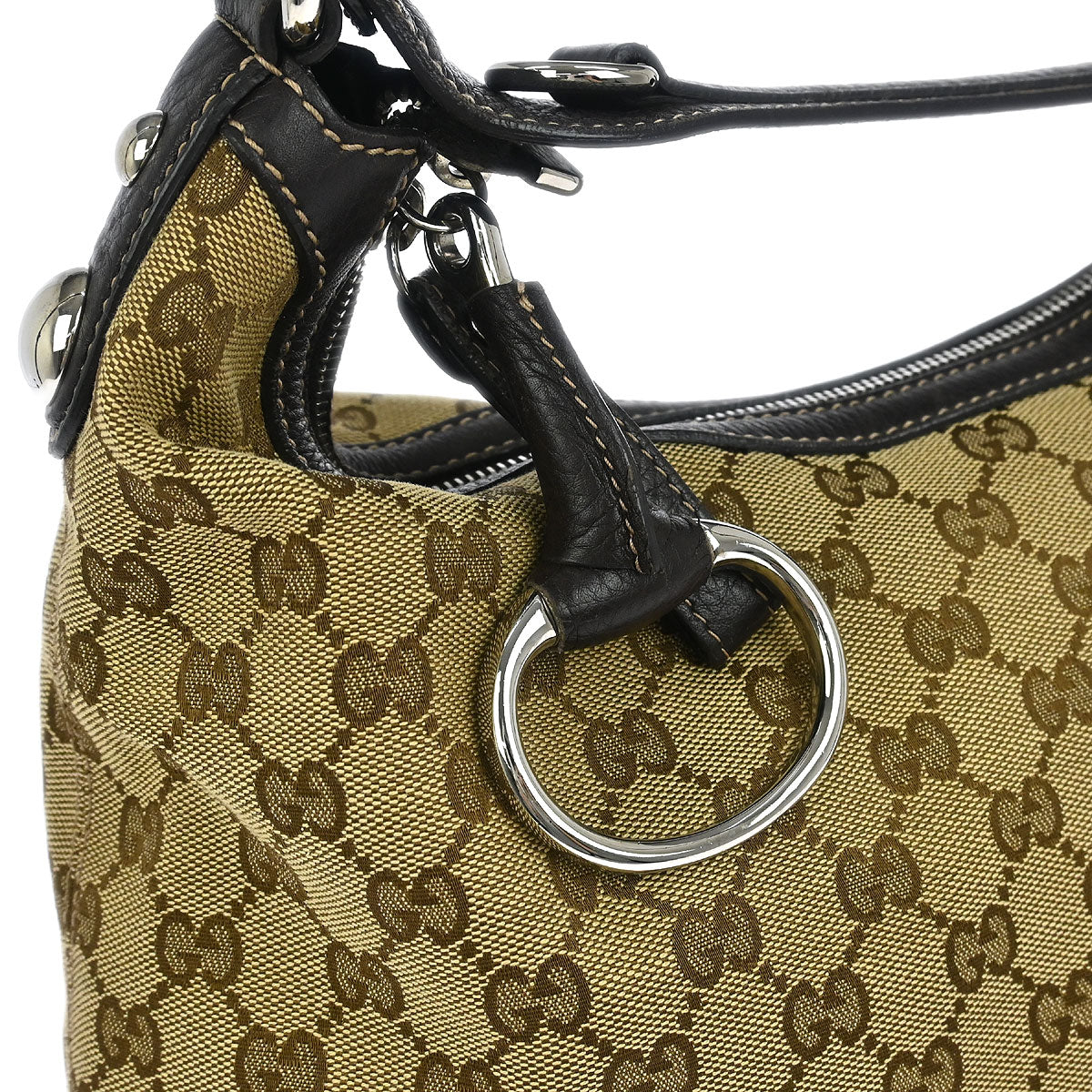 Gucci Beige Canvas GG Hobo 2way Shoulder Handbag