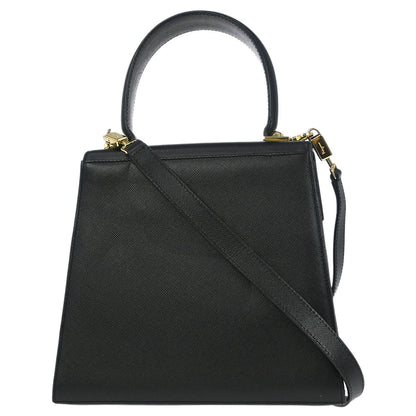 Salvatore Ferragamo Black Gancini 2way Shoulder Handbag