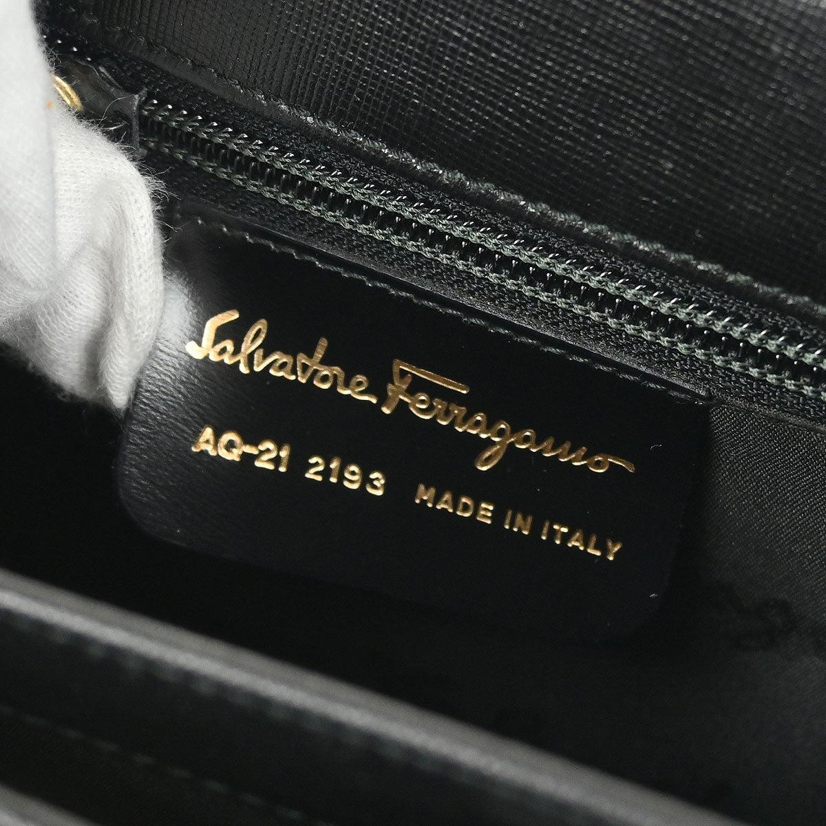 Salvatore Ferragamo Black Gancini 2way Shoulder Handbag