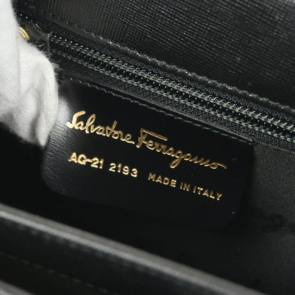 Salvatore Ferragamo Black Gancini 2way Shoulder Handbag