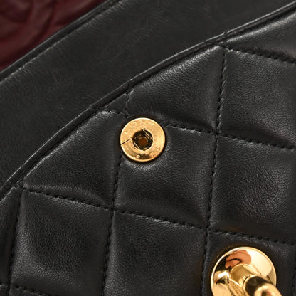 Chanel Black Lambskin Medium Classic Double Flap Shoulder Bag