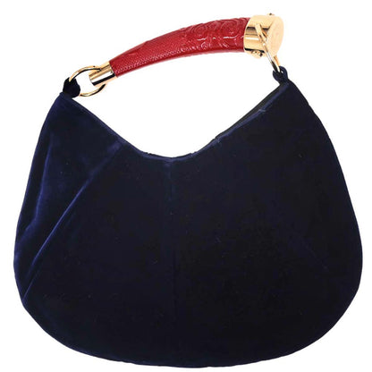 Yves Saint Laurent Navy Velvet Mombasa Handbag