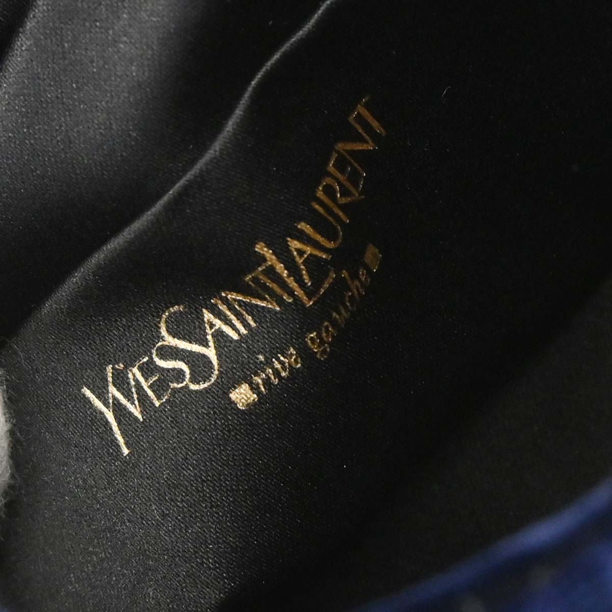 Yves Saint Laurent Navy Velvet Mombasa Handbag