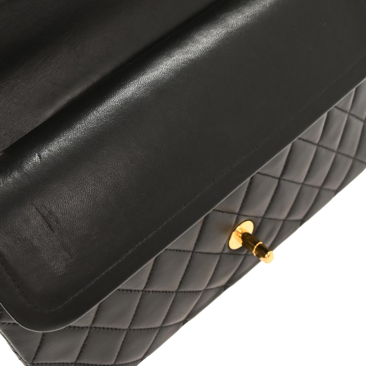 Chanel Black Lambskin Medium Classic Double Flap Shoulder Bag