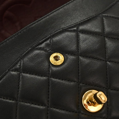 Chanel Black Lambskin Medium Classic Double Flap Shoulder Bag