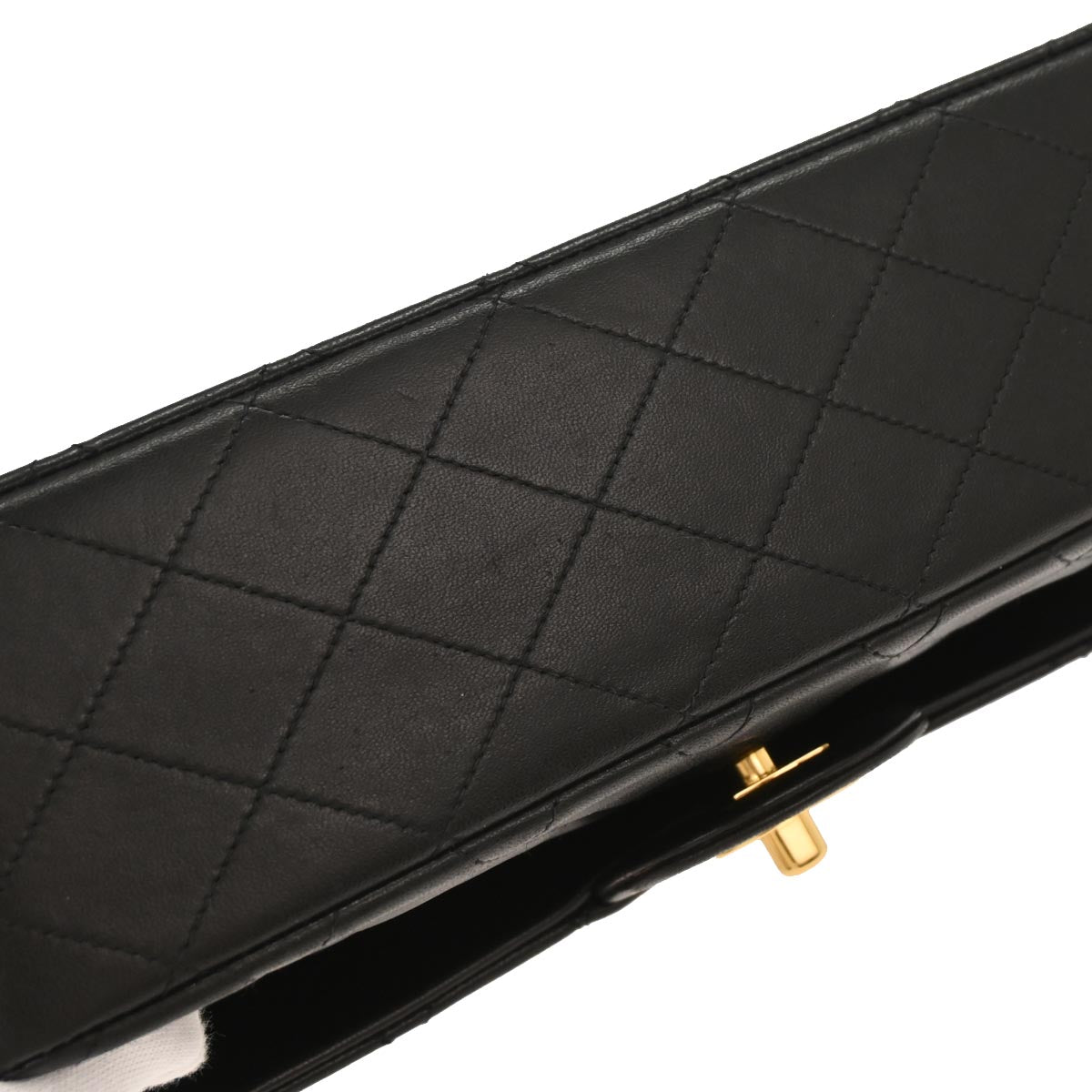 Chanel Black Lambskin Medium Classic Double Flap Shoulder Bag