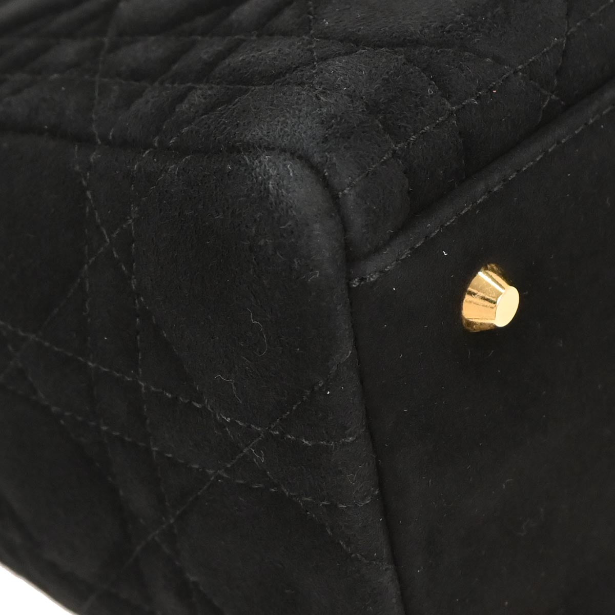 Christian Dior Black Suede Medium Lady Dior Cannage 2way Shoulder Handbag