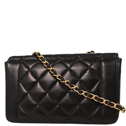 Chanel Black Lambskin Small Diana Shoulder Bag