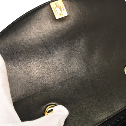 Chanel Black Lambskin Small Diana Shoulder Bag