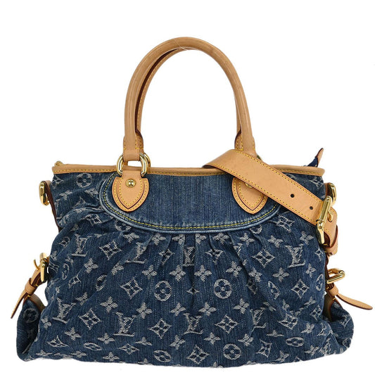 Louis Vuitton Monogram Denim Neo Cabby MM 2way Tote Handbag M95349