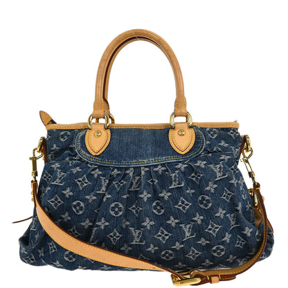 Louis Vuitton Monogram Denim Neo Cabby MM 2way Tote Handbag M95349