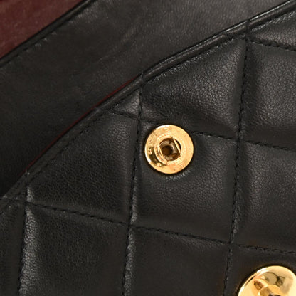 Chanel Black Lambskin Medium Classic Double Flap Shoulder Bag