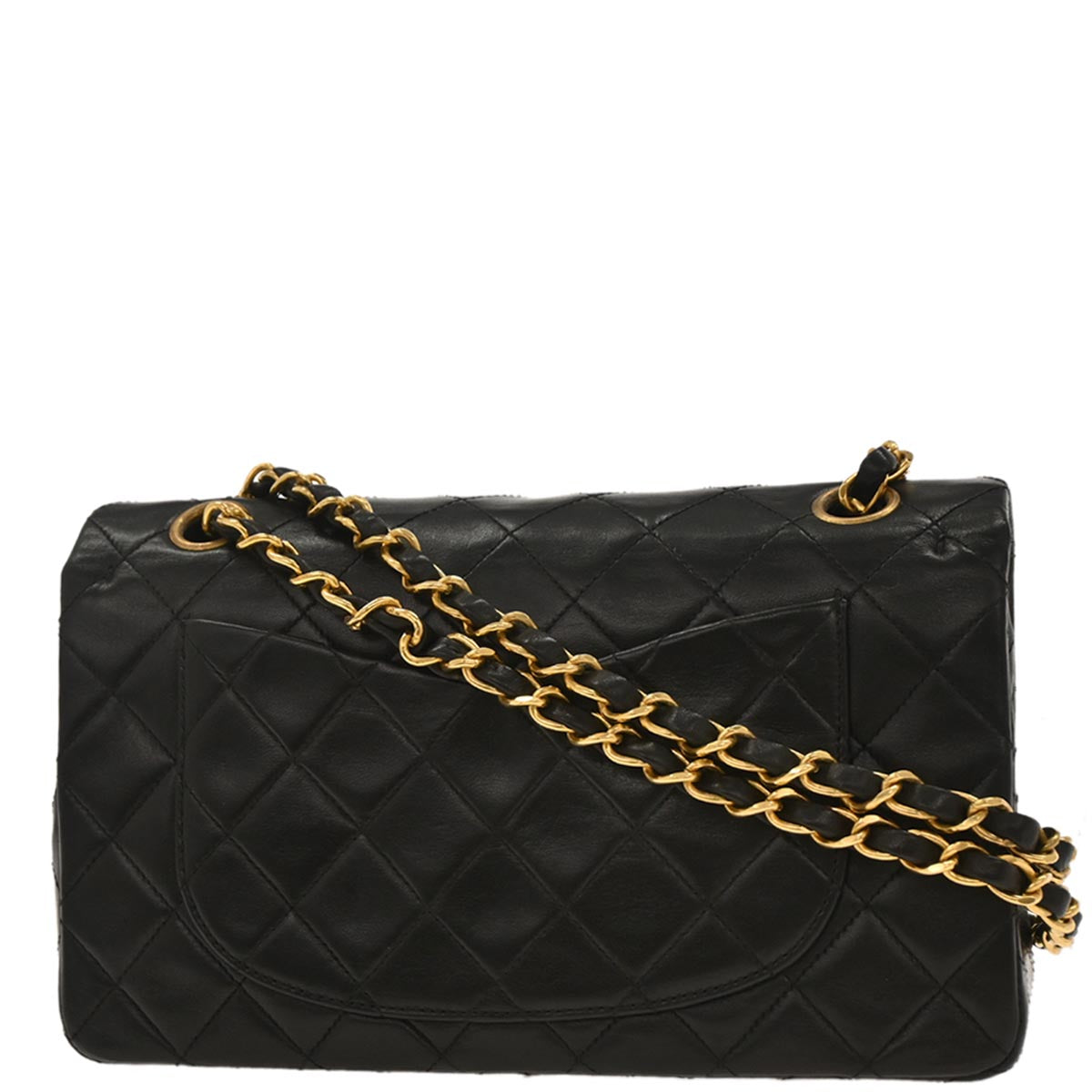 Chanel Black Lambskin Small Classic Double Flap Shoulder Bag