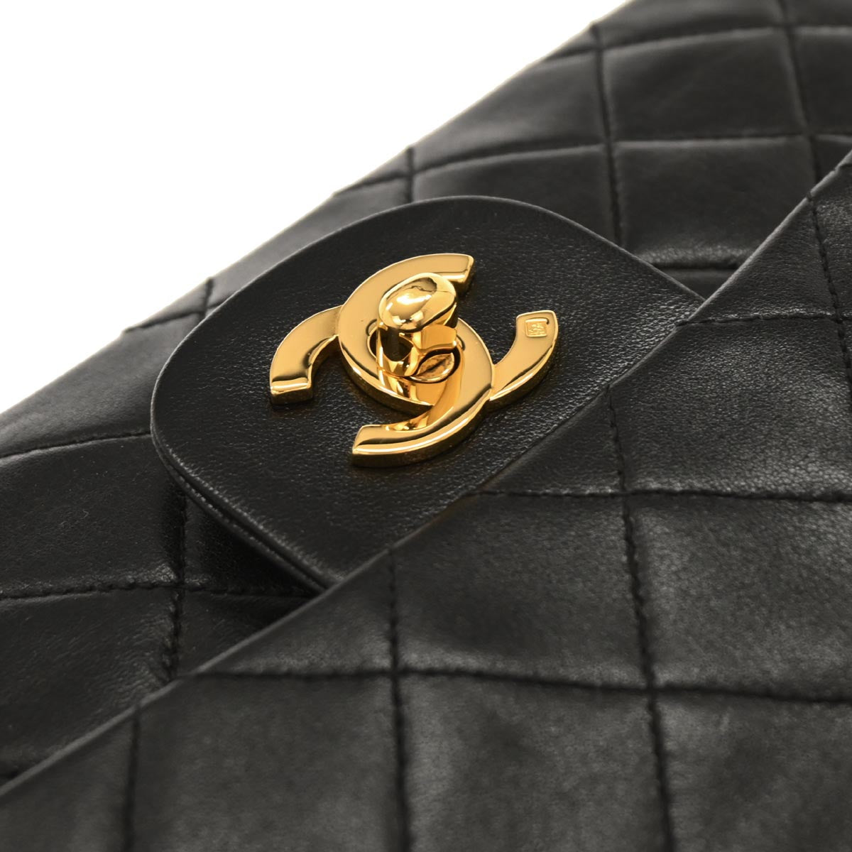 Chanel Black Lambskin Small Classic Double Flap Shoulder Bag