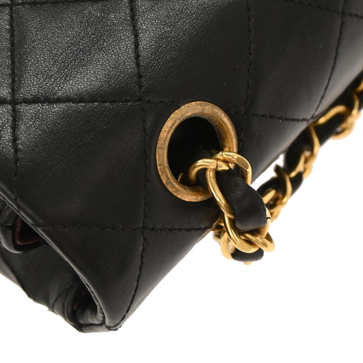 Chanel Black Lambskin Small Classic Double Flap Shoulder Bag