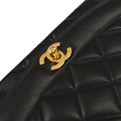 Chanel Black Lambskin Medium Diana Shoulder Bag