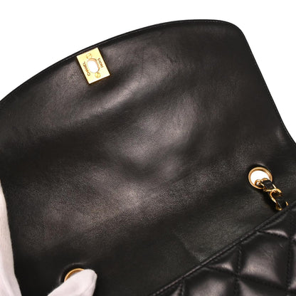 Chanel Black Lambskin Medium Diana Shoulder Bag