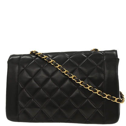 Chanel Black Lambskin Medium Diana Shoulder Bag