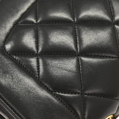 Chanel Black Lambskin Medium Diana Shoulder Bag