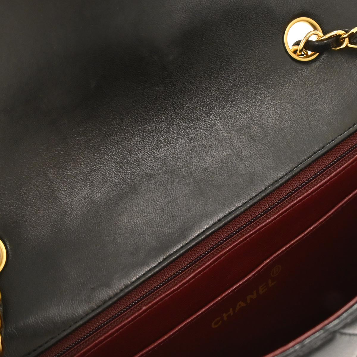 Chanel Black Lambskin Medium Diana Shoulder Bag