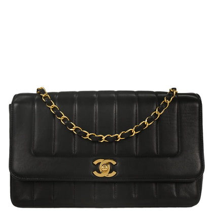 Chanel Black Lambskin Mademoiselle Shoulder Bag