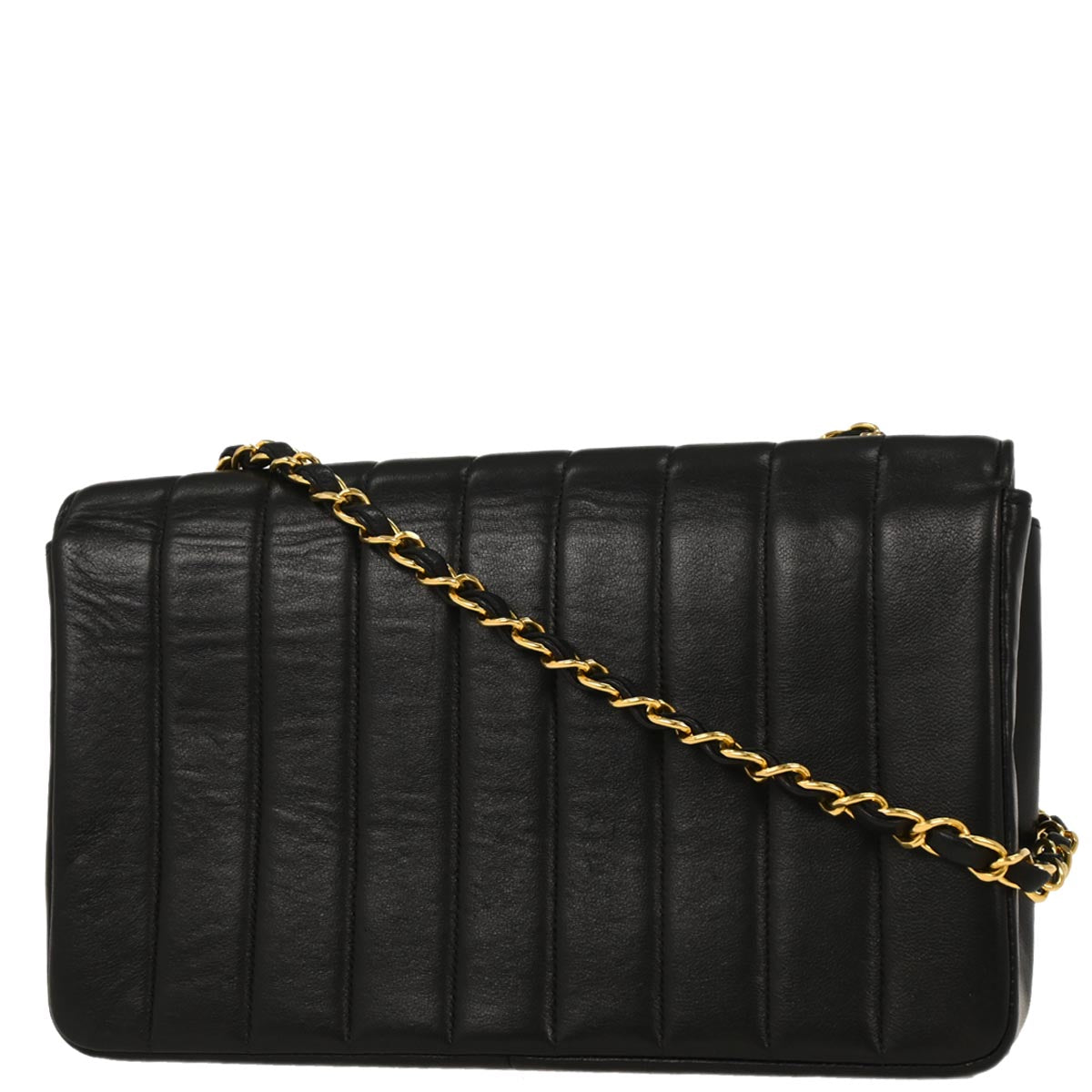 Chanel Black Lambskin Mademoiselle Shoulder Bag