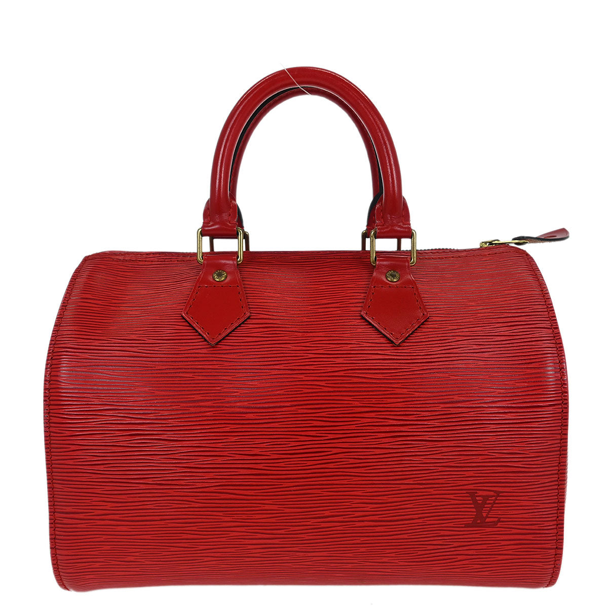 Louis Vuitton Red Epi Speedy 25 Handbag M43017