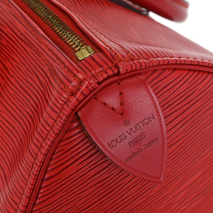 Louis Vuitton Red Epi Speedy 25 Handbag M43017