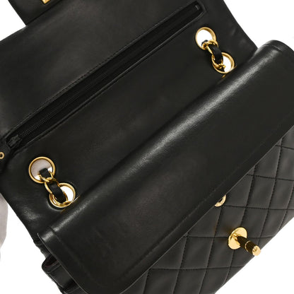 Chanel Black Lambskin Small Classic Double Flap Shoulder Bag
