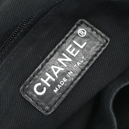 Chanel Black Calfskin Wild Stitch Expandable Zip Around Frame Bag